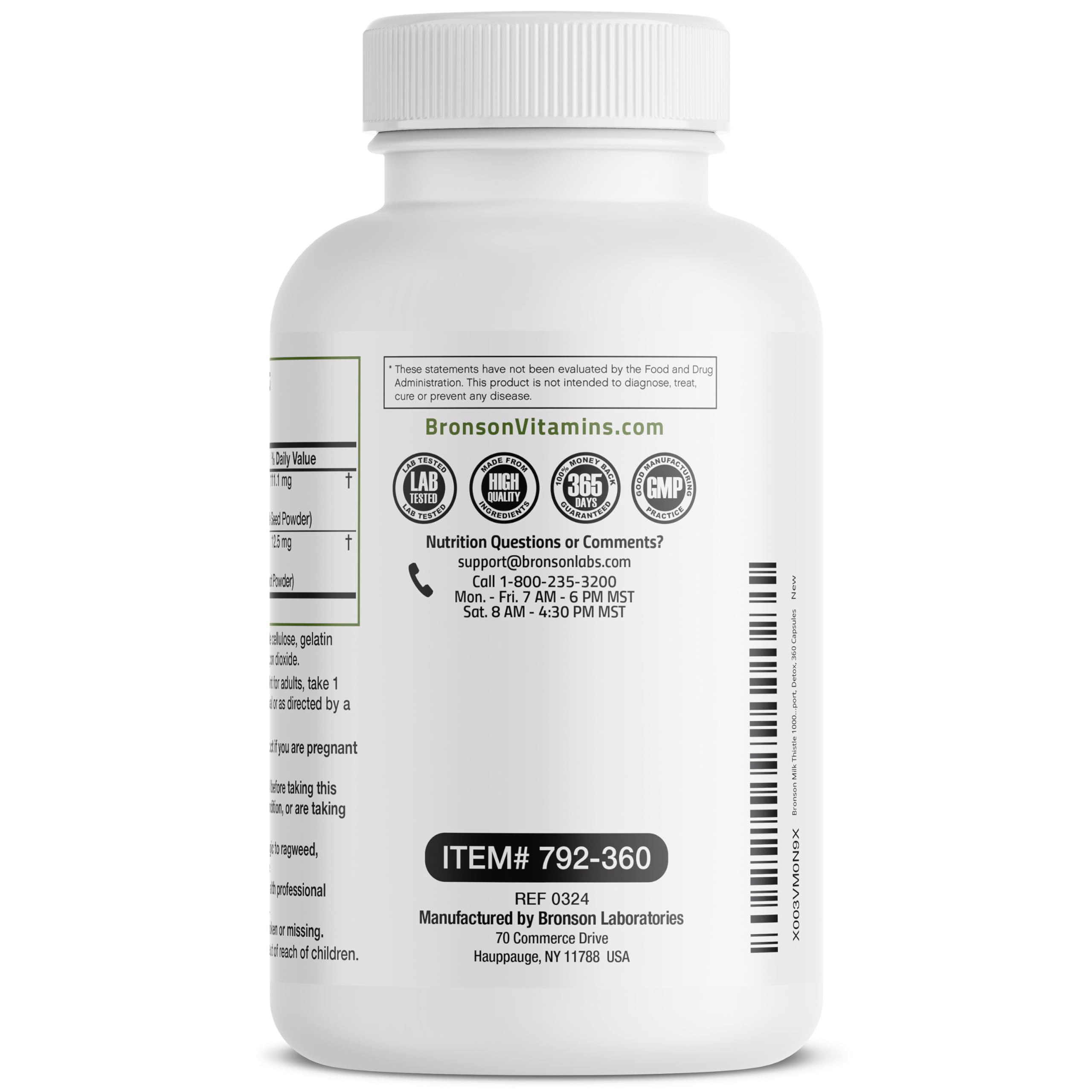 Lifestyle shot of daily supplement routine with Bronson bottle