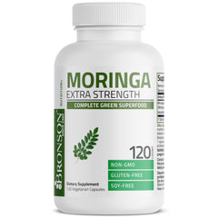 Supplement facts panel for Bronson Moringa Extra Strength