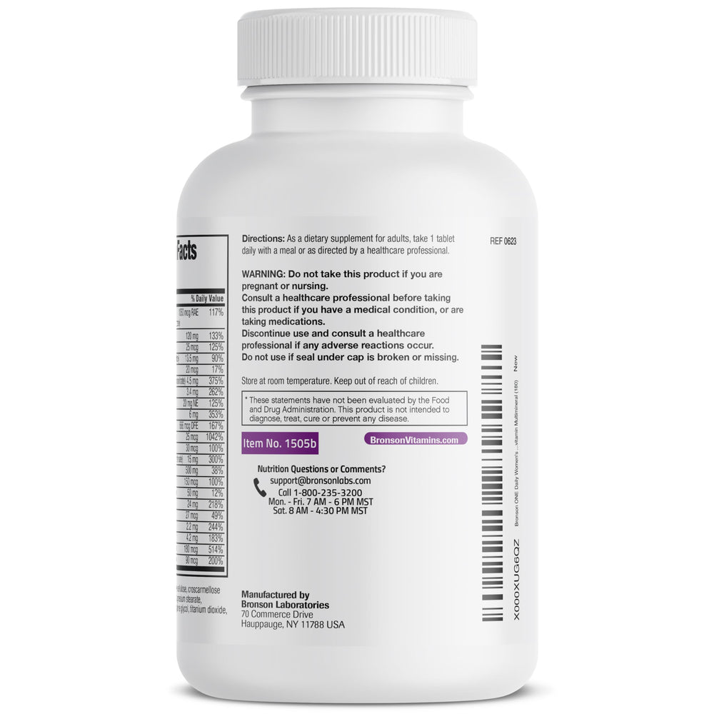 Daily use by a woman taking Bronson ONE 50+ Multivitamin