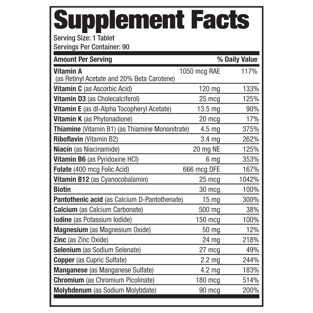 Bronson ONE Daily Women's 50+ 90-tablets packaging and bottle in setting