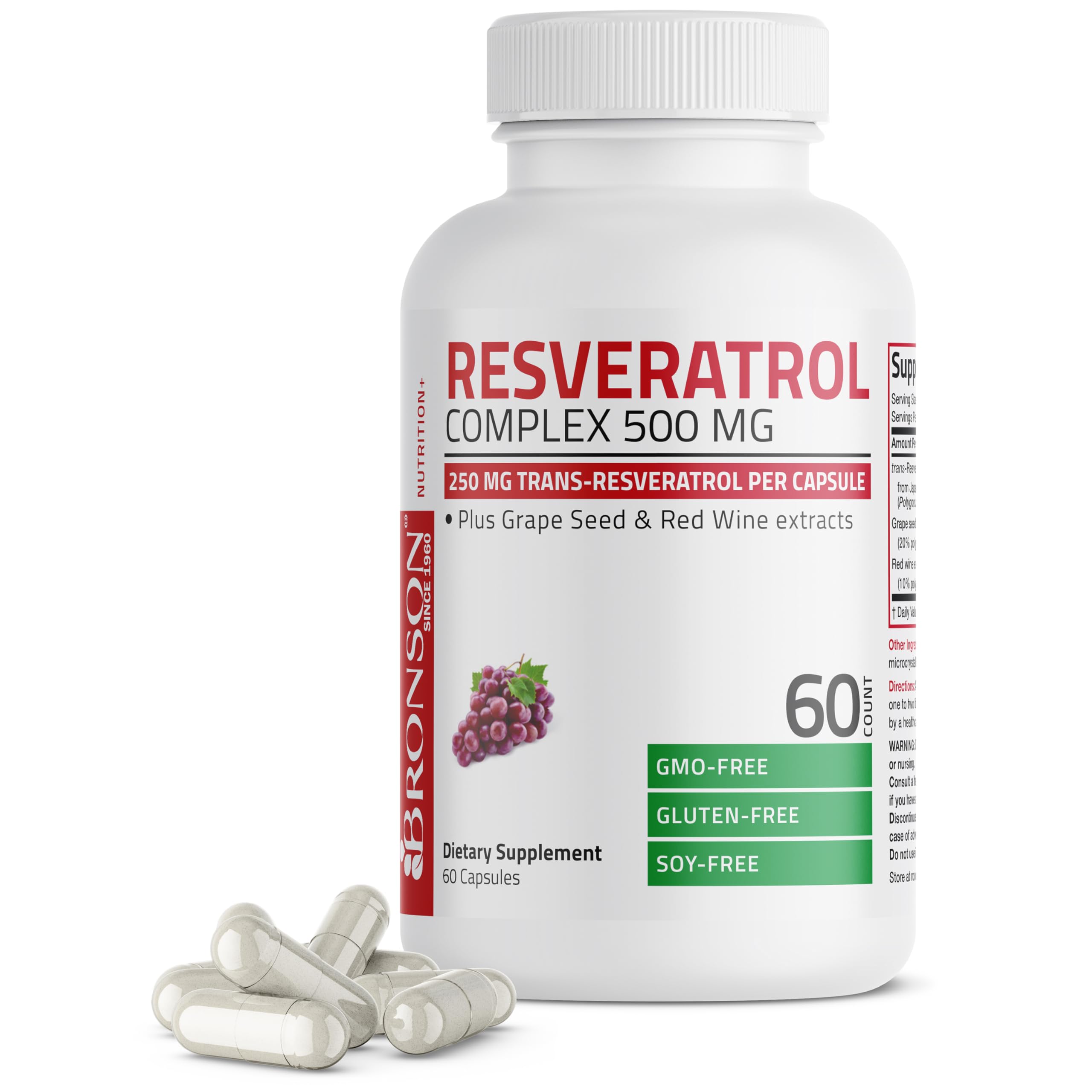 Bronson Resveratrol Complex bottle front view
