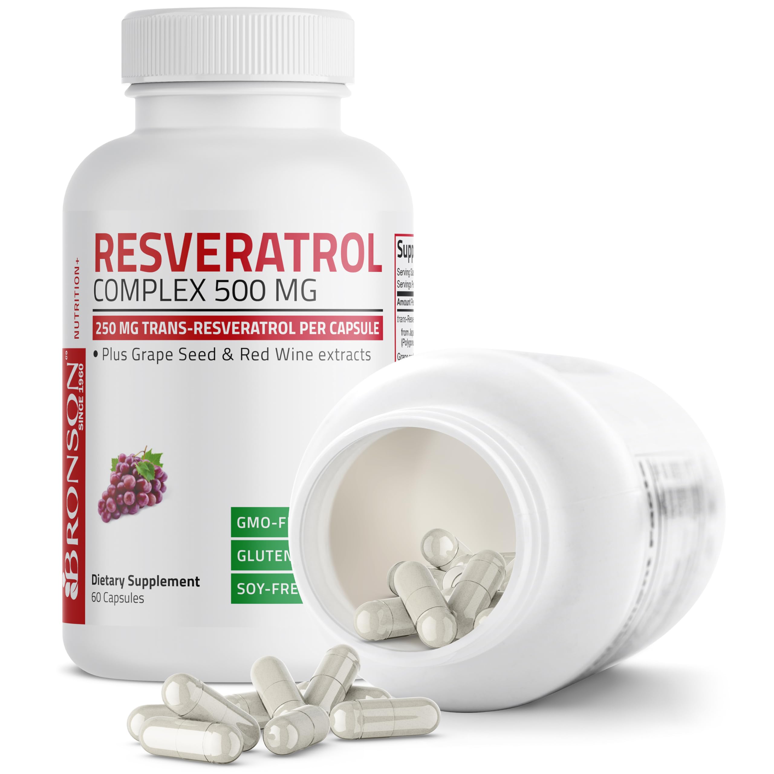 cGMP New York facility badge on Bronson packaging