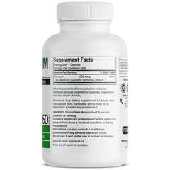 Bronson Selenium 200 mcg bottle back with nutrition facts