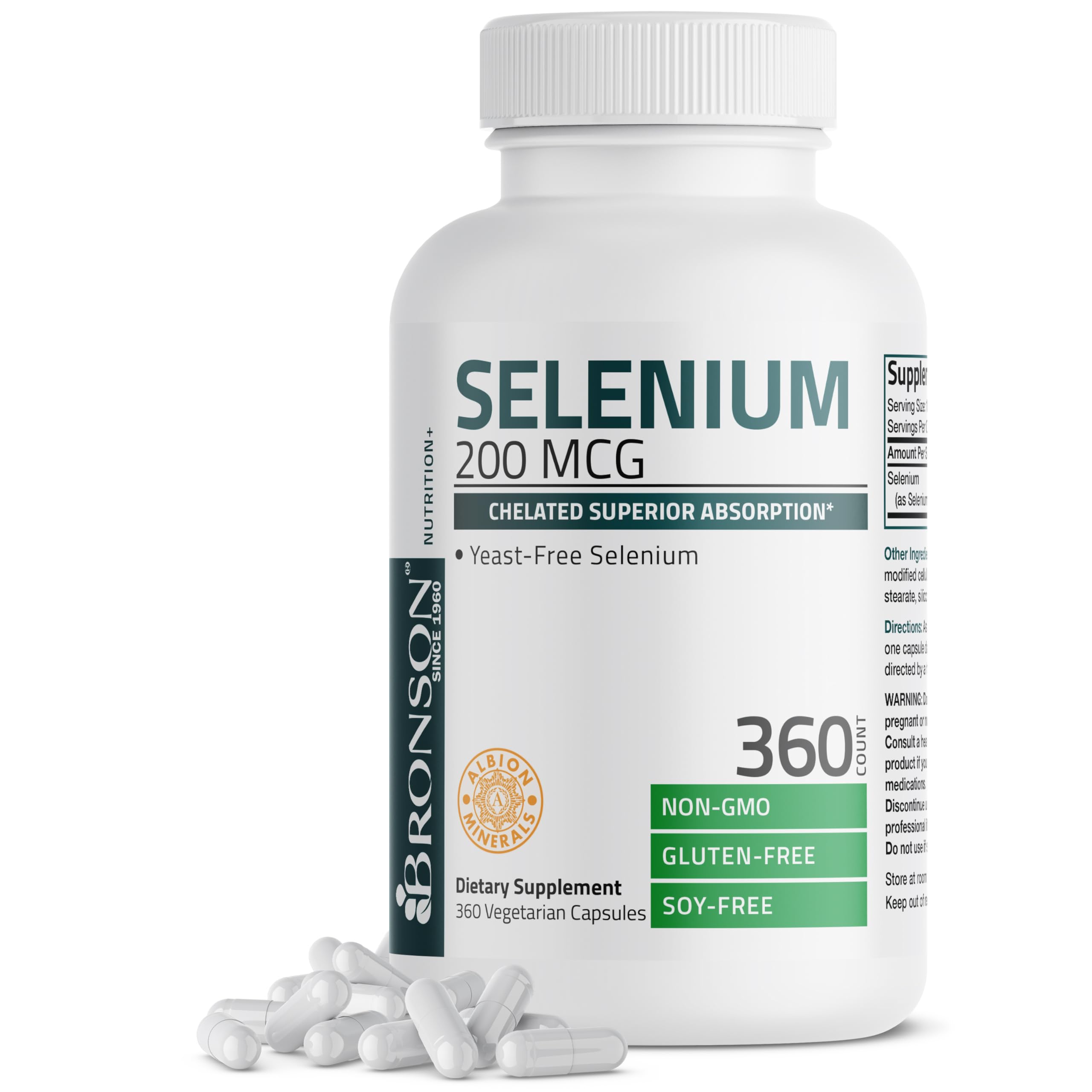 Bronson Selenium 200 mcg bottle front