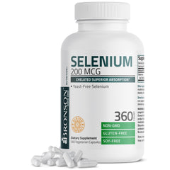 Bronson Selenium 200 mcg bottle front