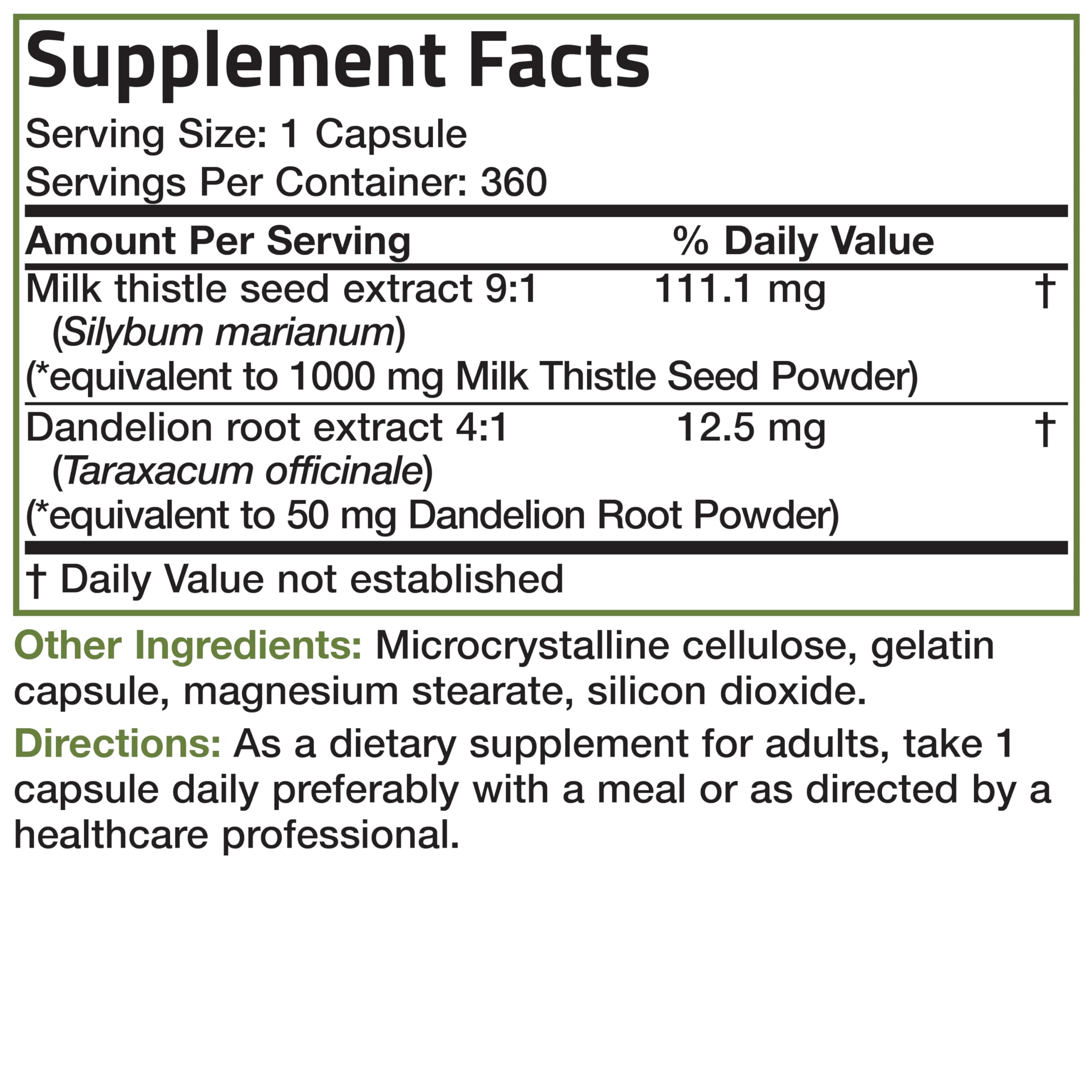 Serving suggestion with water and Bronson capsules