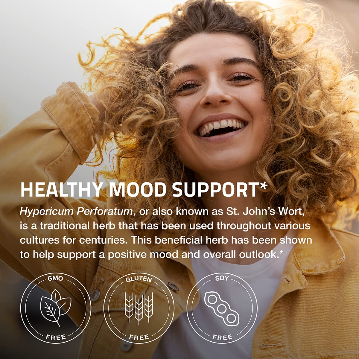 Botanical bottle featuring St. John's Wort supplement