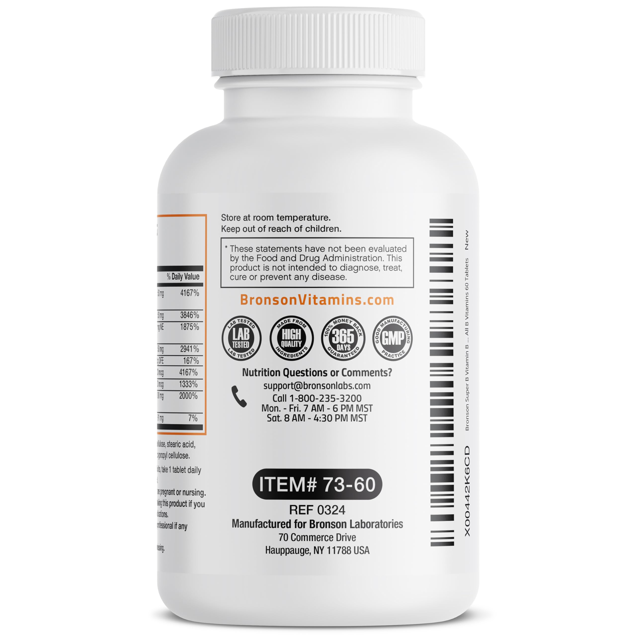 Bronson packaging for Super B Complex Sustained Release