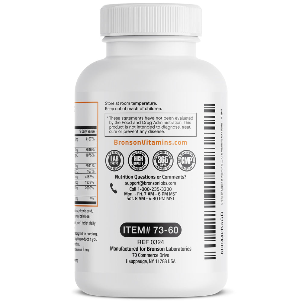 Bronson packaging for Super B Complex Sustained Release