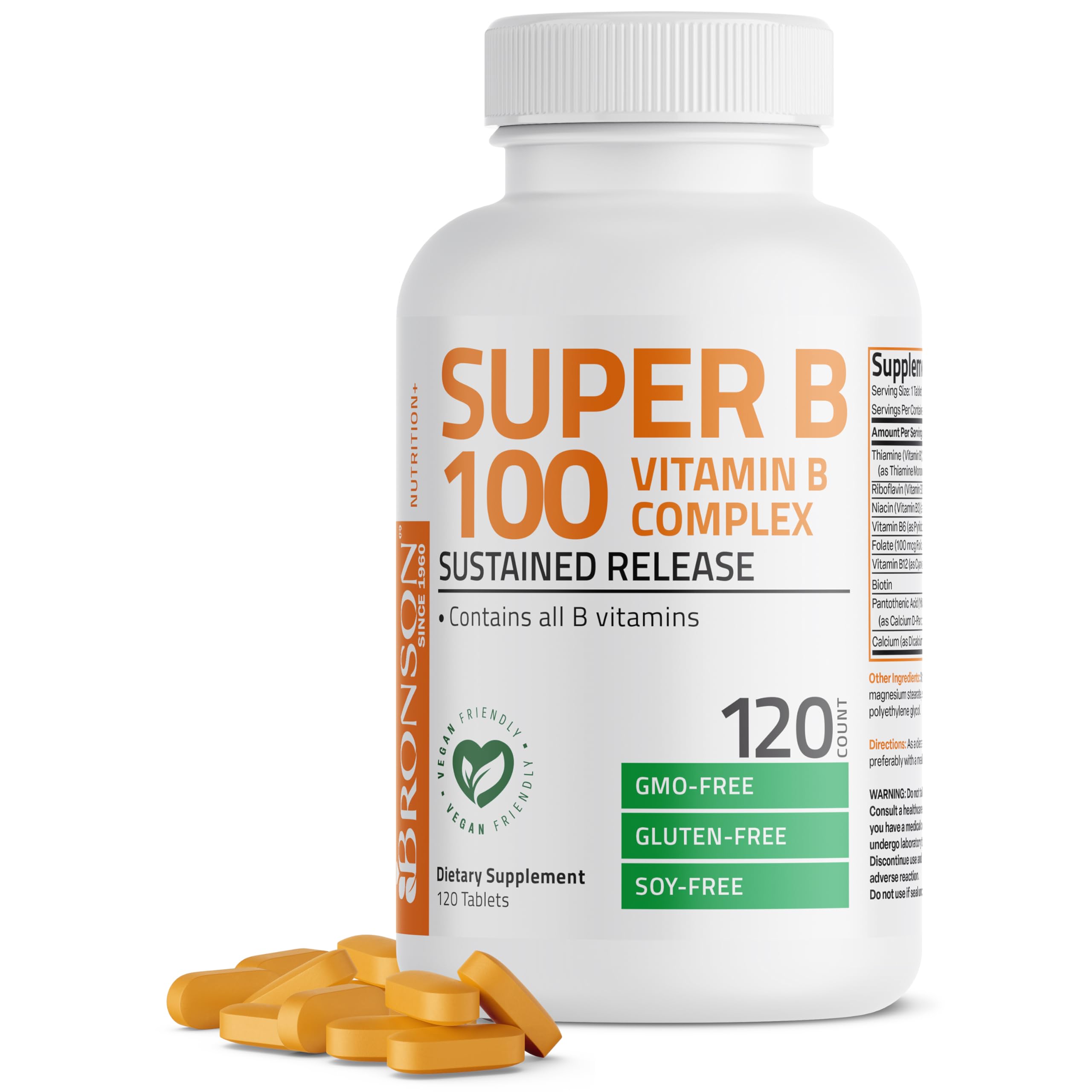 Bronson Super B100 Vitamin B Complex bottle front