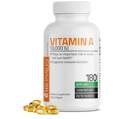 Bronson Vitamin A 10,000 IU bottle label