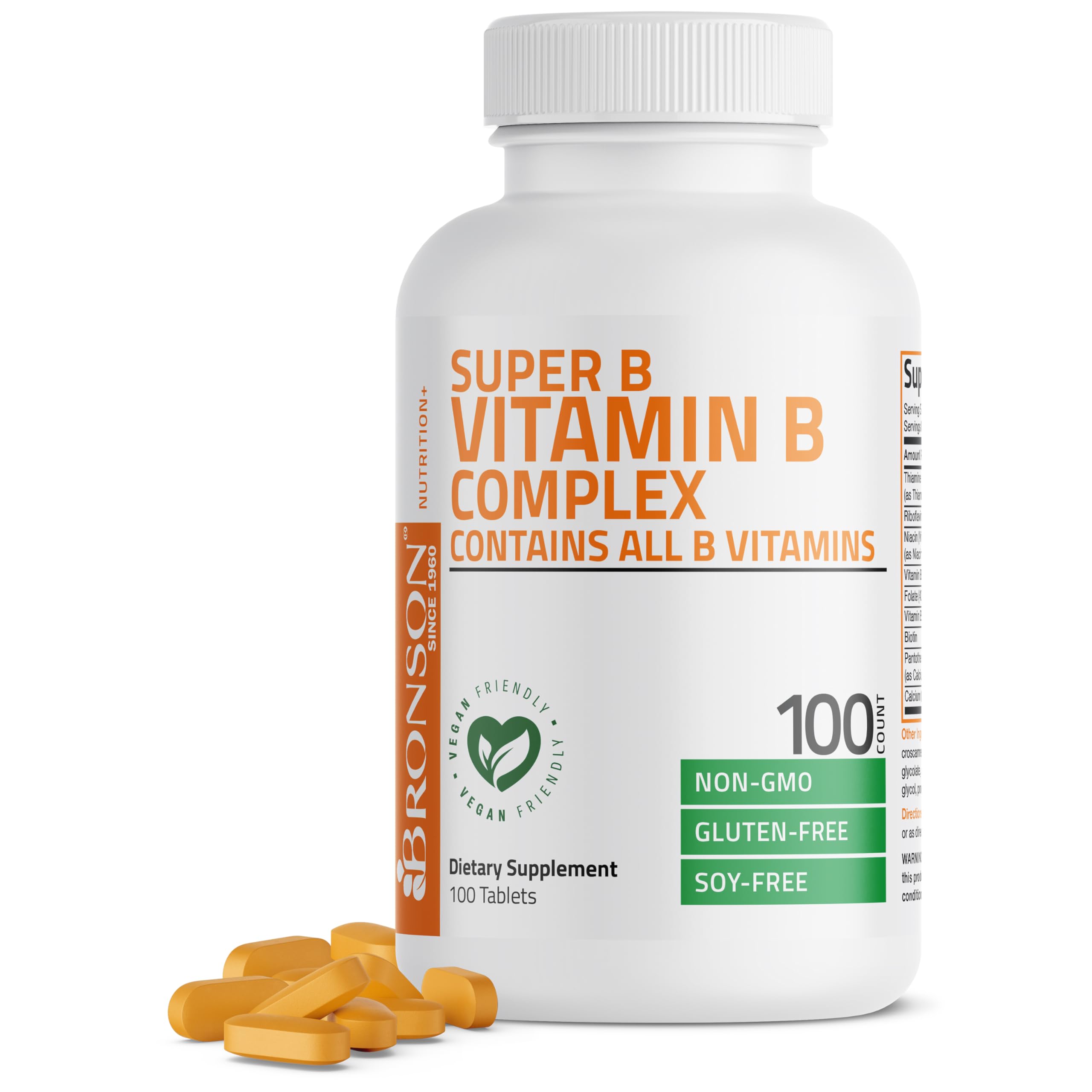 Bronson Vitamin B Complex bottle - 100 tablets