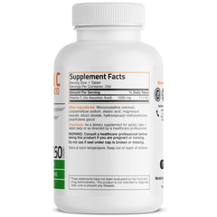 Close-up of Vitamin C 1000mg label