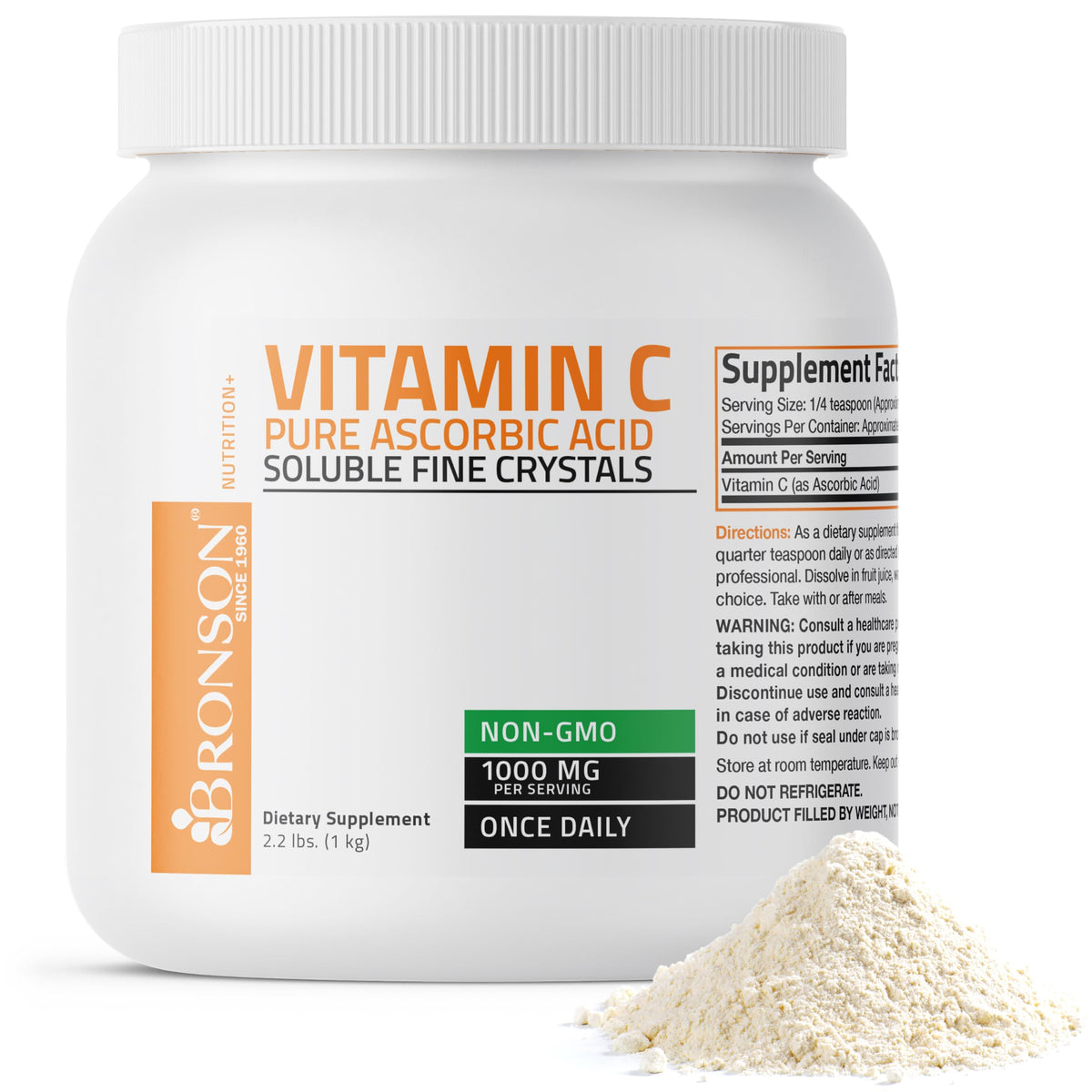 Bronson Vitamin C Powder 1 kg packaging