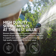 Bronson Vitamin D3 packaging and bottle on white background