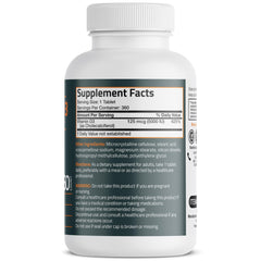 Label showing Vitamin D3 5000 IU per tablet