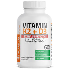 Vitamin K2 MK-7 with D3 softgels and capsules