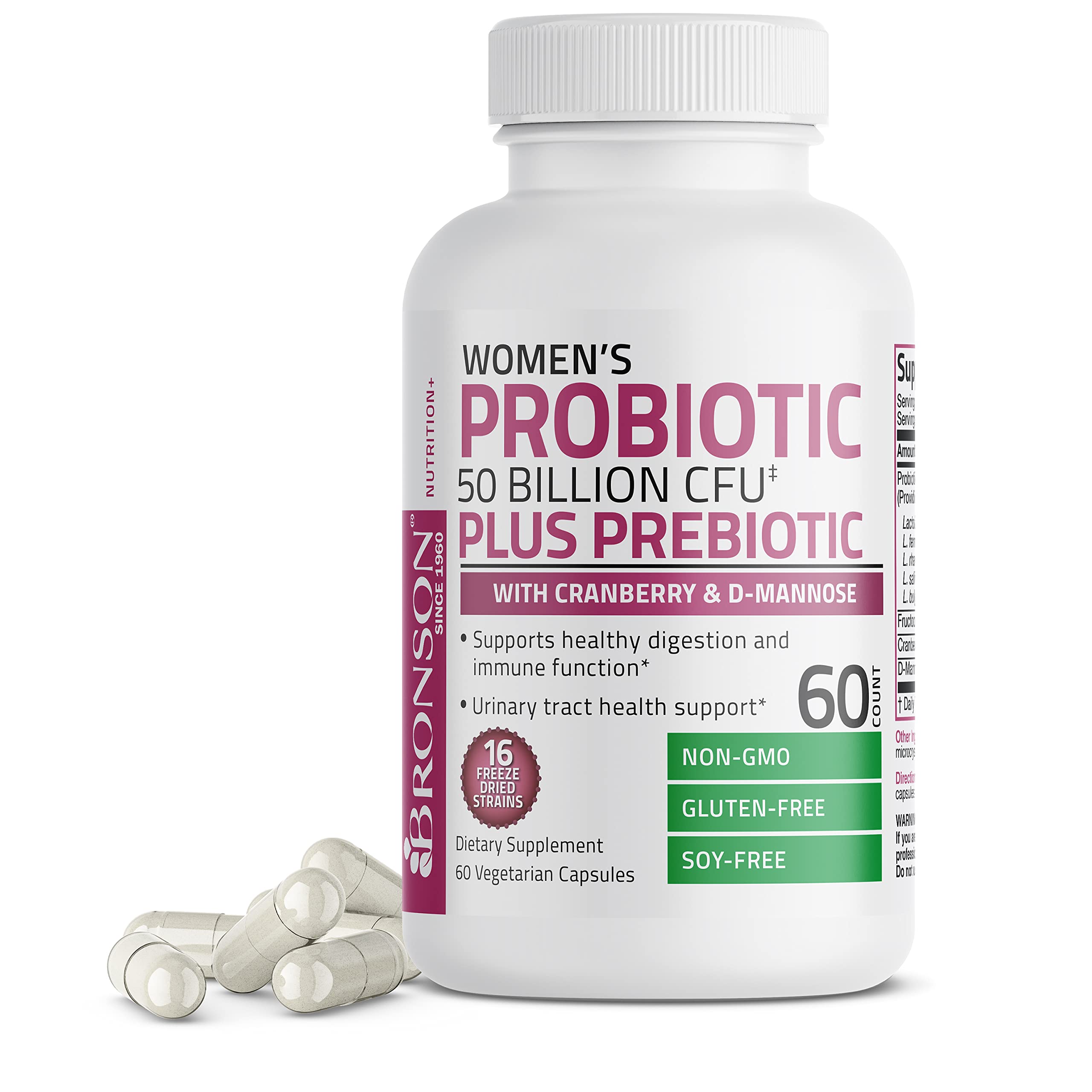 Inulin prebiotic fiber illustration beside the probiotic