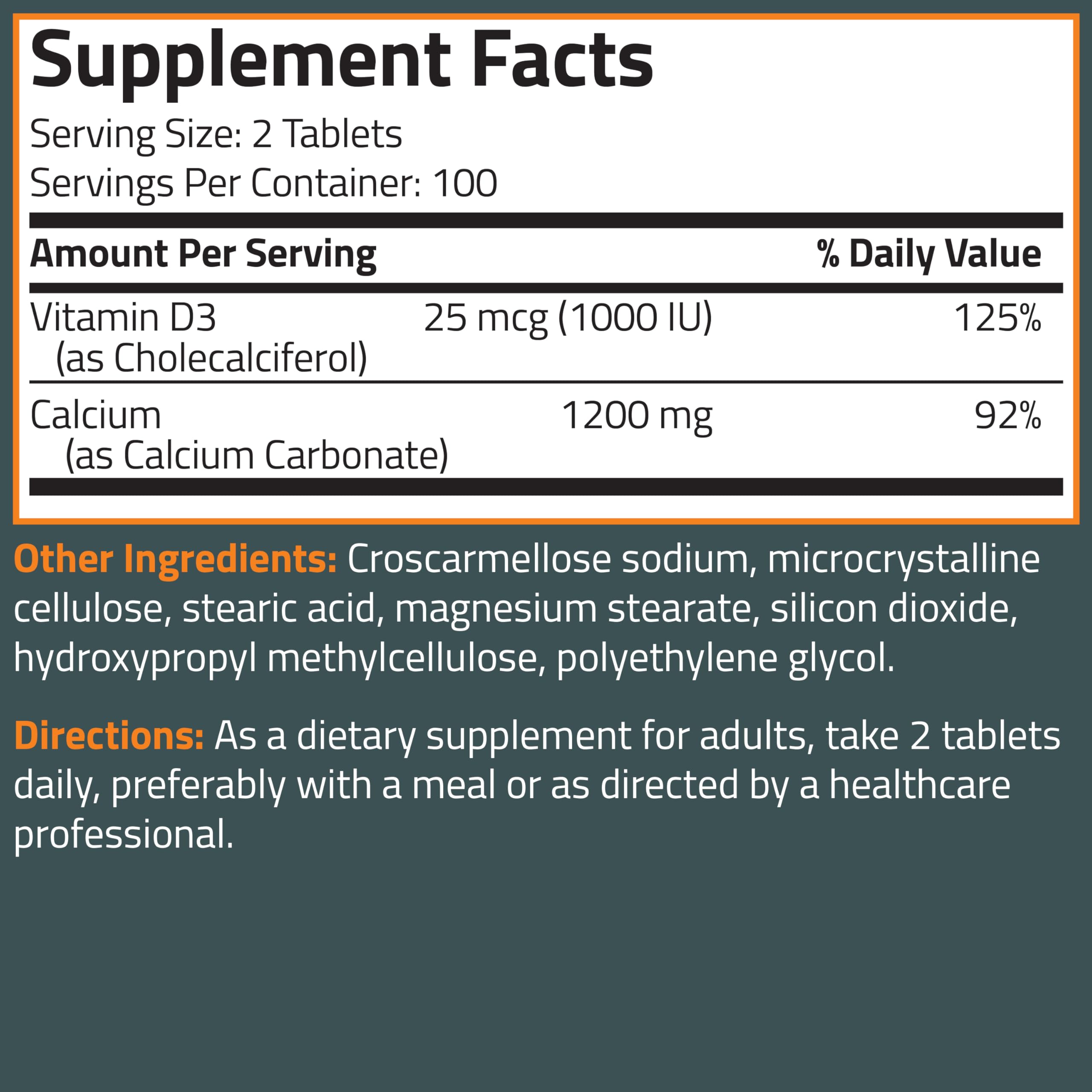 Bronson Basics packaging and branding for Calcium Plus Vitamin D3
