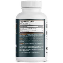 Close-up of Bronson Calcium Plus Vitamin D3 bottle label