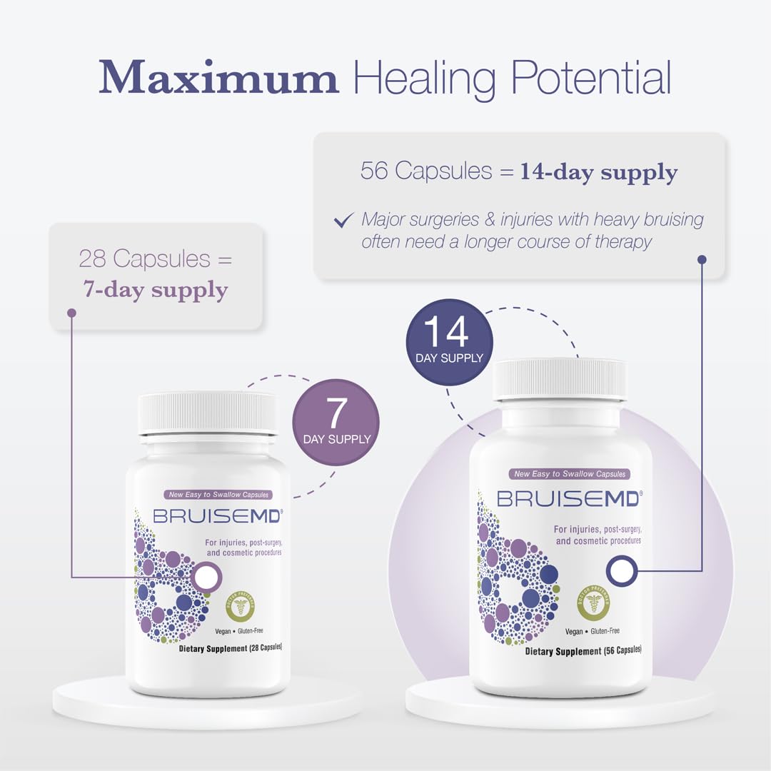 BruiseMD natural ingredients list: grapeseed extract, vitamin C, zinc, rutin, citrus bioflavonoids