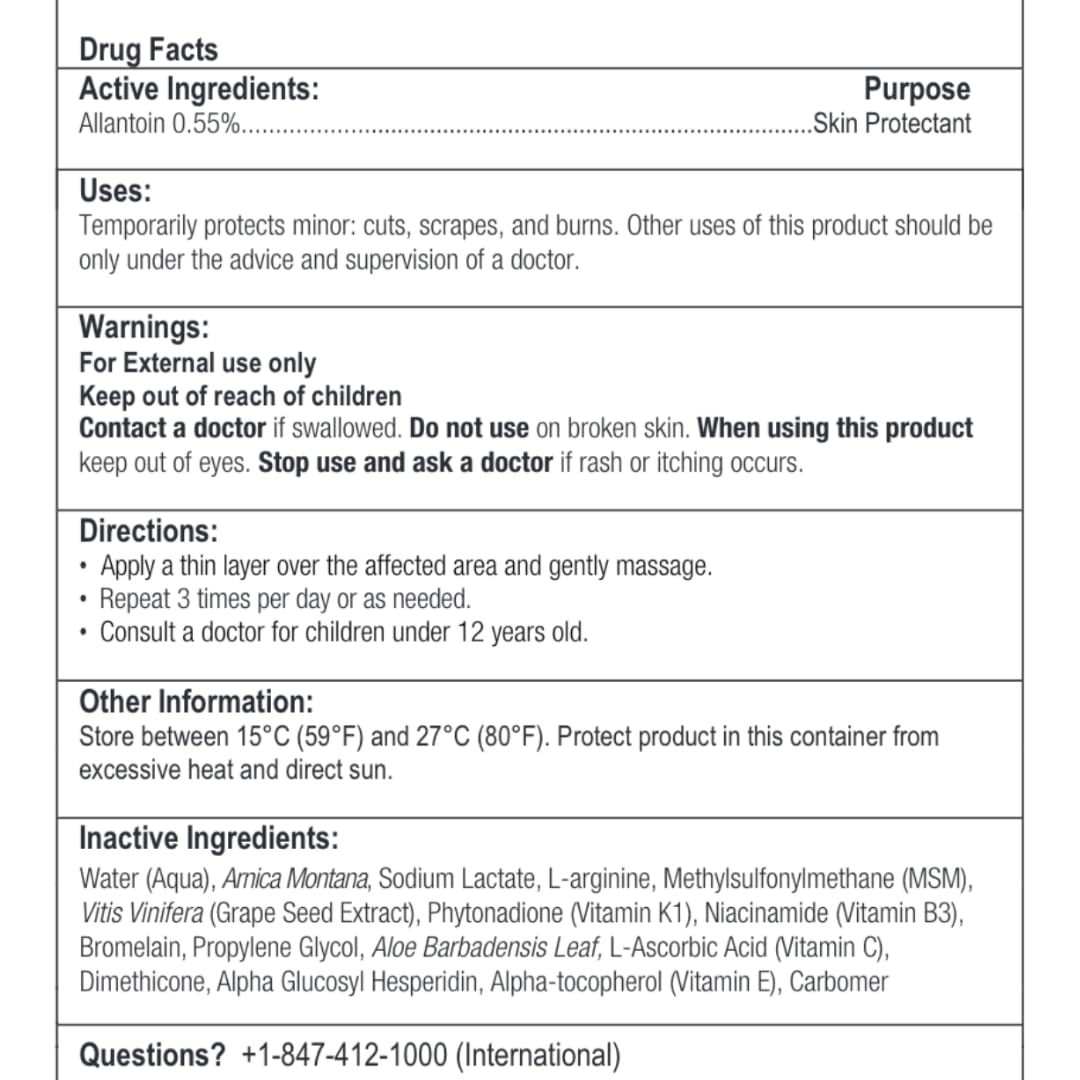 Made in USA, vegan and cruelty-free BruiseMD packaging