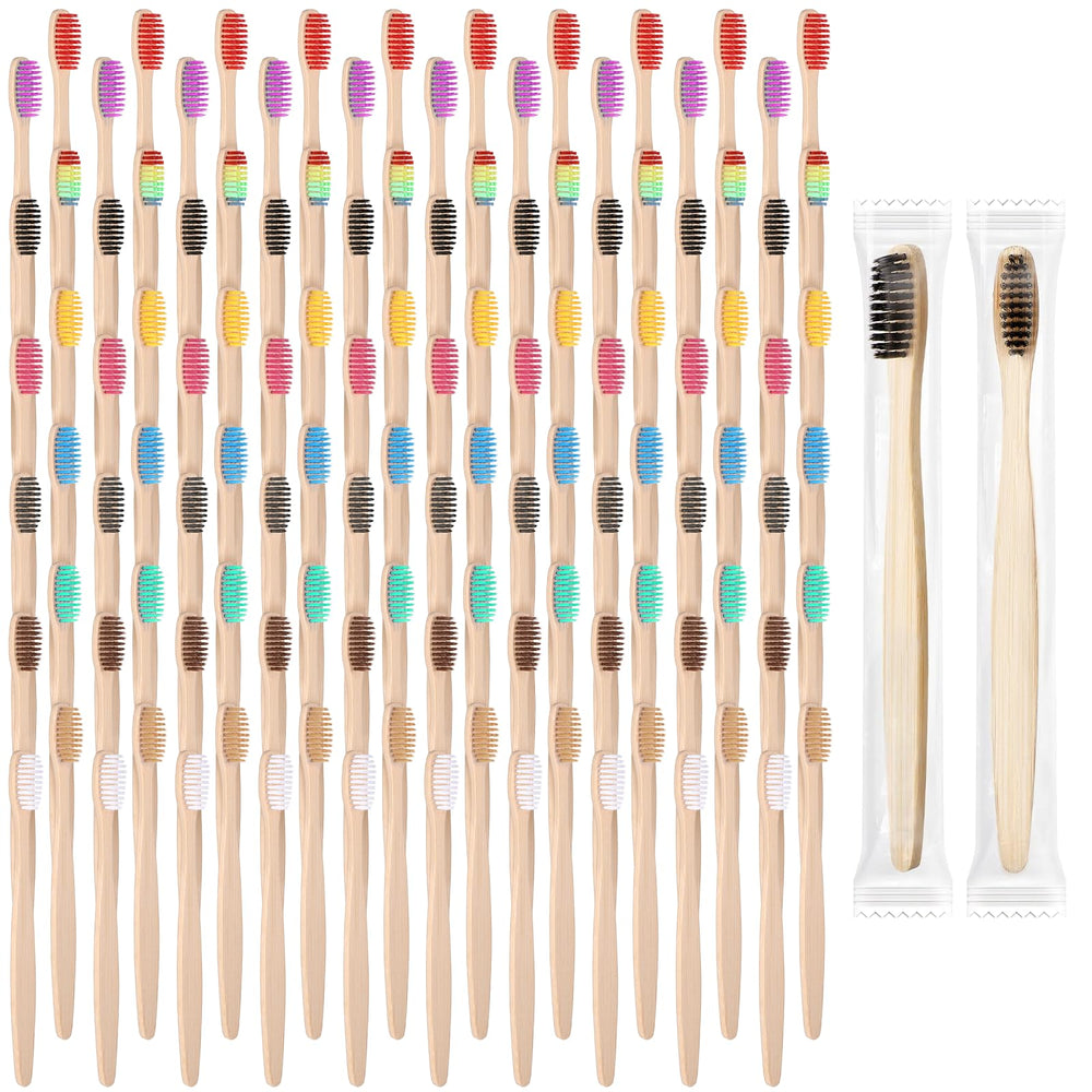 Bruislard bamboo toothbrushes in 12 color options