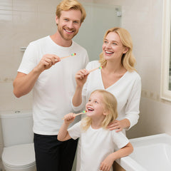 Soft nylon bristles on Bruislard bamboo toothbrush