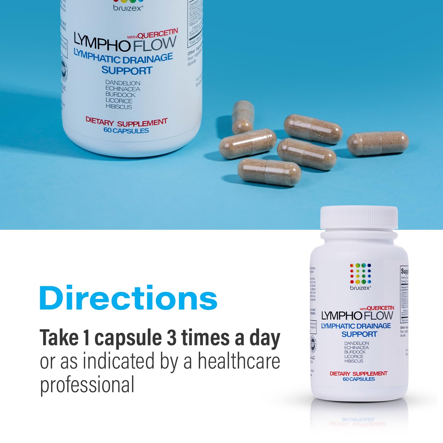 Bruizex Lympho Flow in-use display shows a simple daily recovery routine.