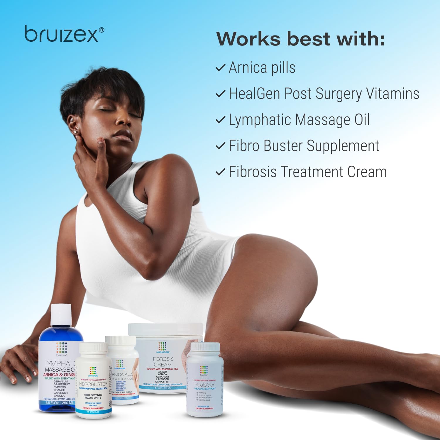 Concept image of bruise and swelling support after injury