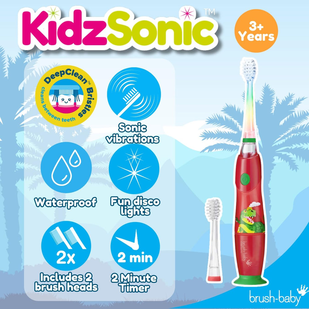 Disco LED lights on toothbrush handle