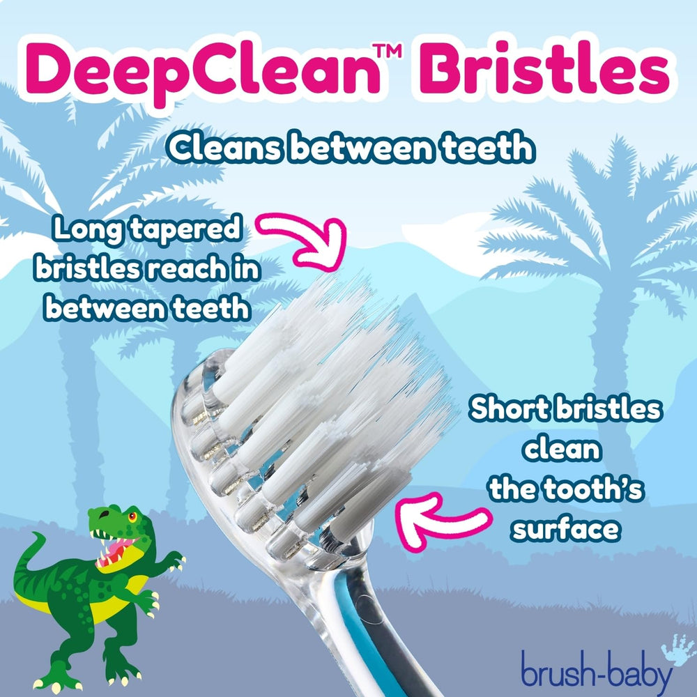 Suction base on the toothbrush for stability