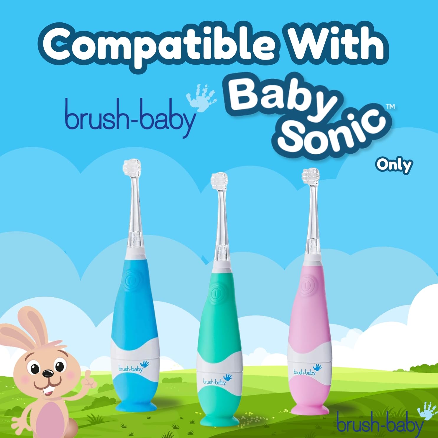 Soft replacement head for Brush-Baby BabySonic 18-36 months (4 pack) - image 2