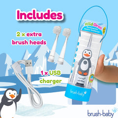 brush-baby WildOnes Penguin 3 replacement brush heads
