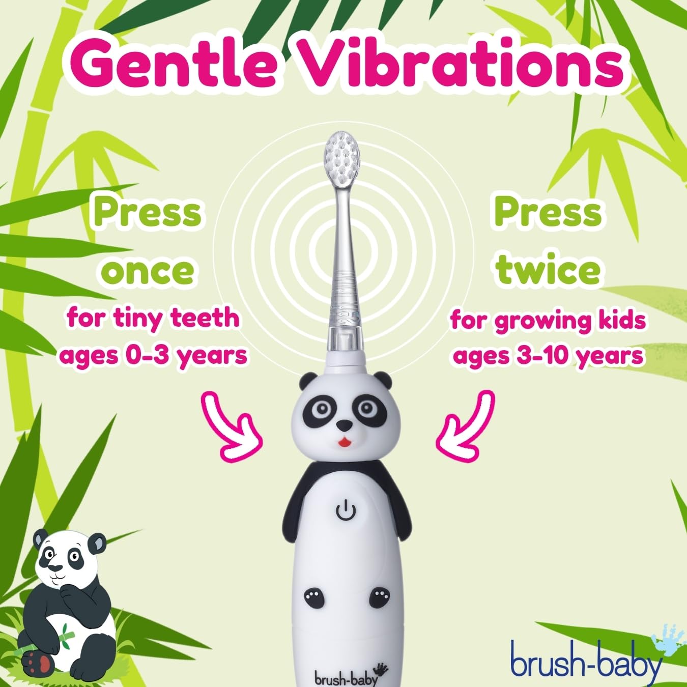 Child brushing teeth with the WildOnes toothbrush