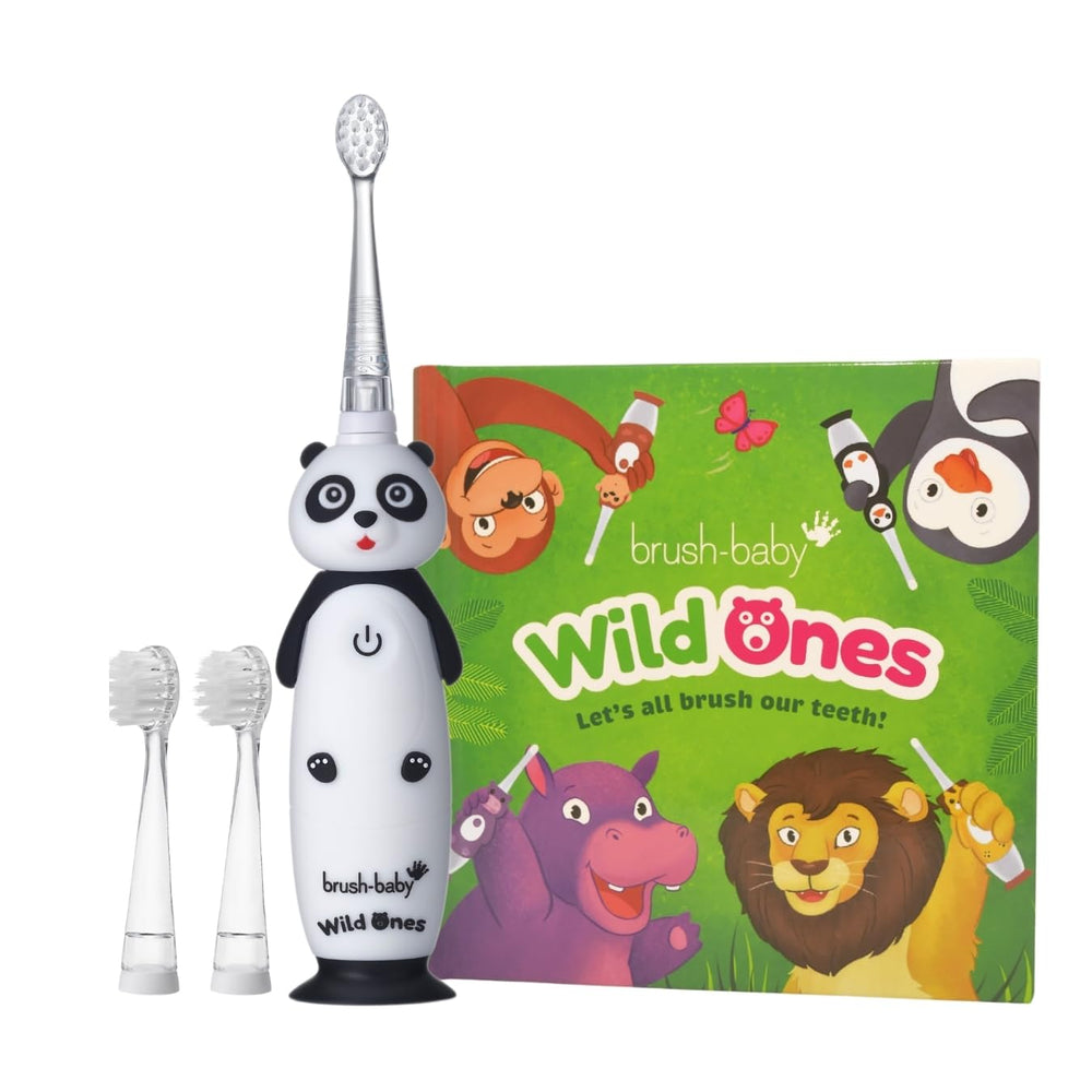 Panda electric toothbrush from brush-baby WildOnes set