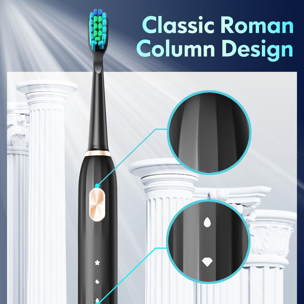 Nine brush heads included in pack