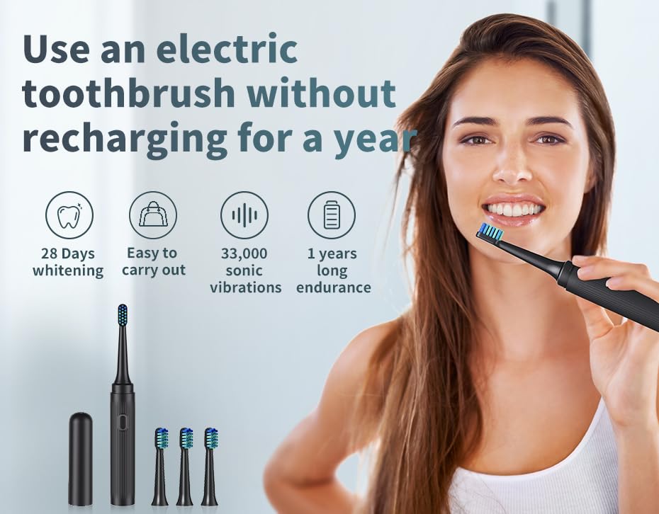 Set of four toothbrush heads