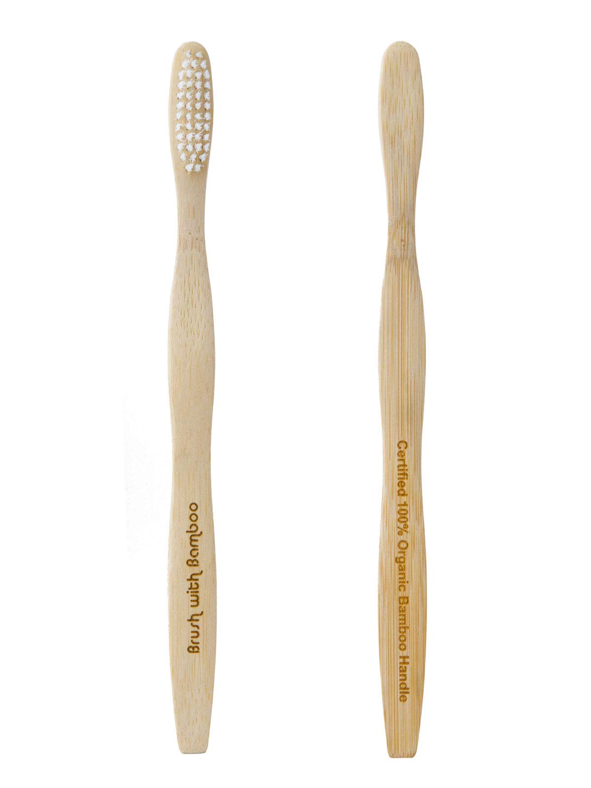 Bamboo toothbrush in compostable plant-based packaging