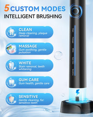 Seven brush heads included in box