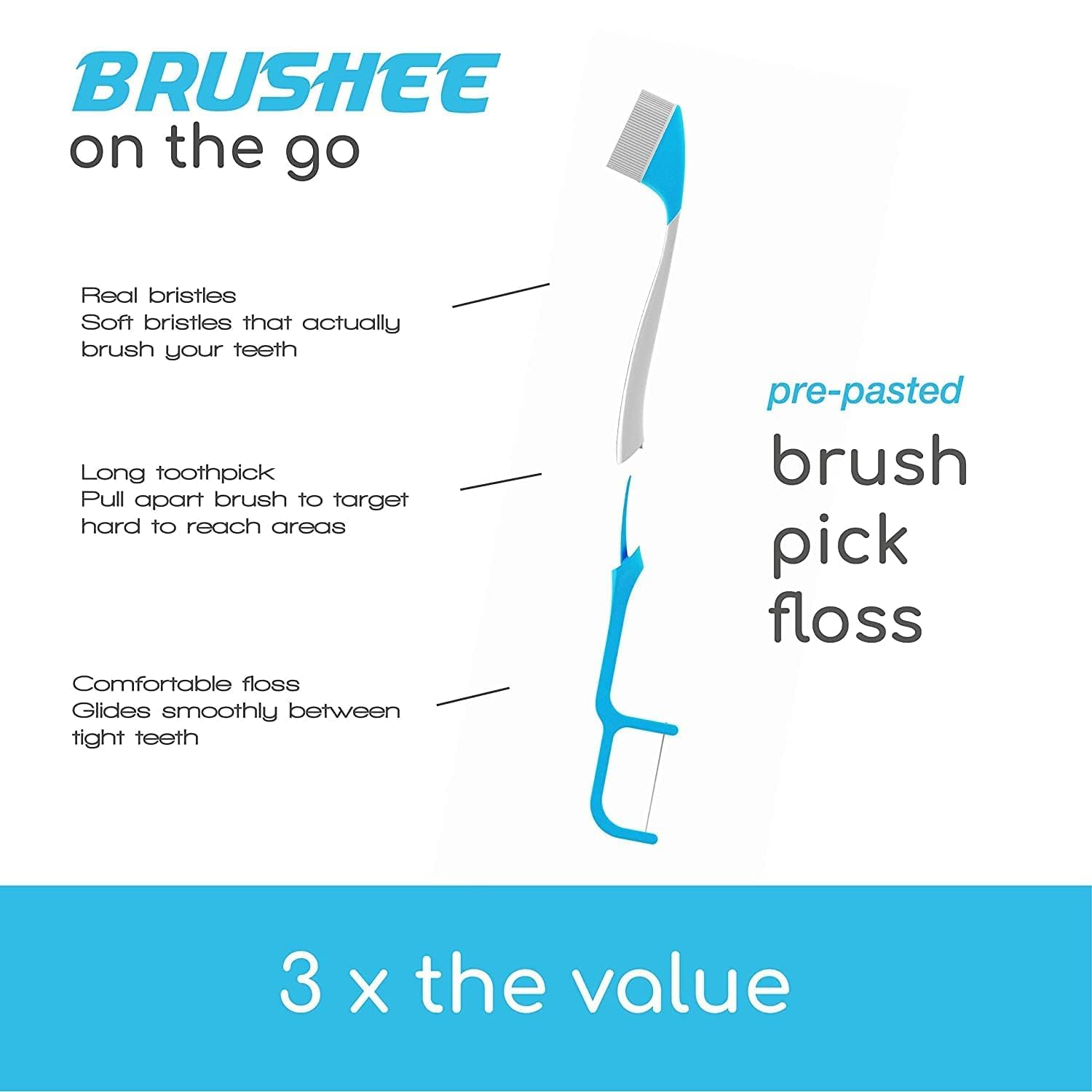 Brushee being used during travel or in office