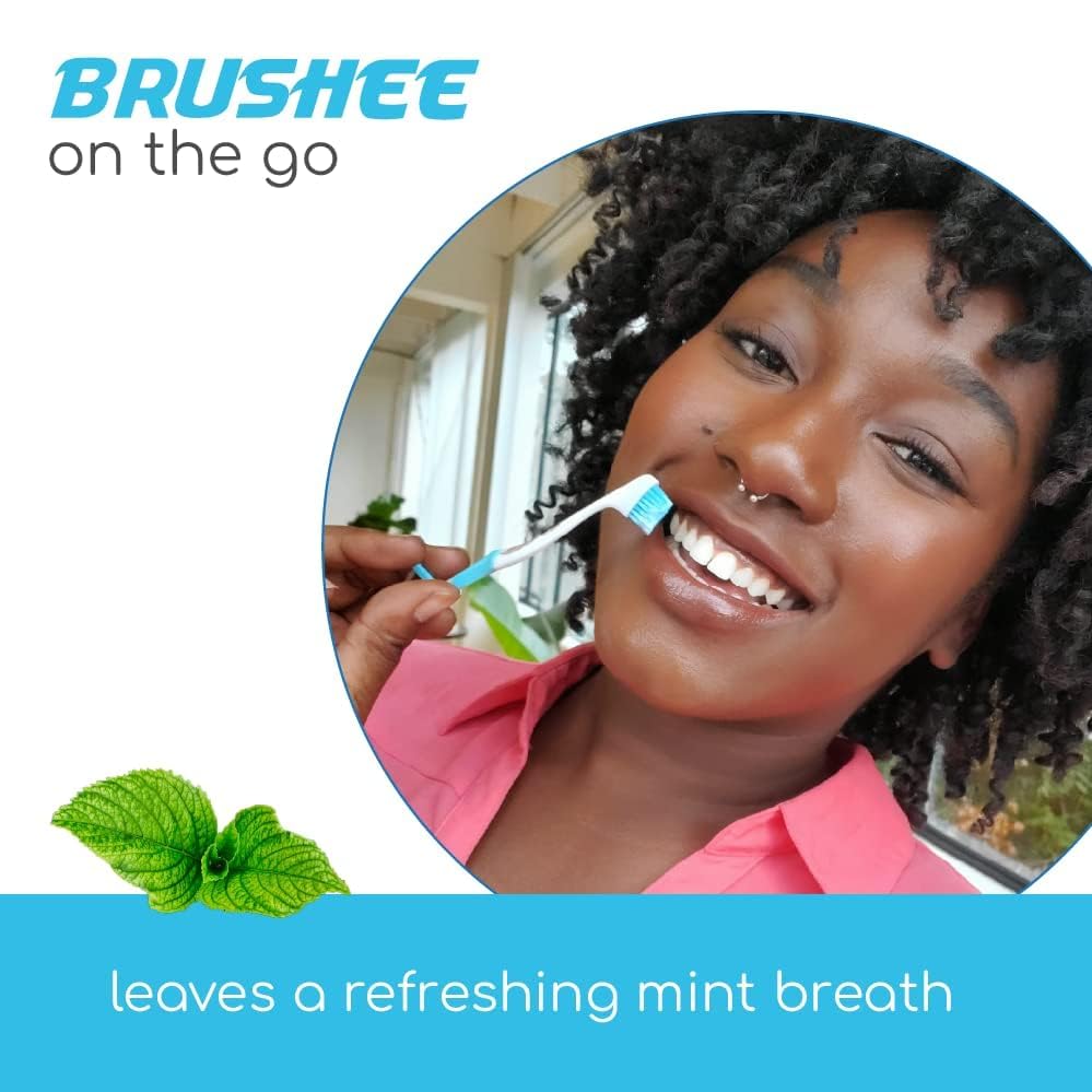 Minimal-foam toothpaste coating on Brushee bristles