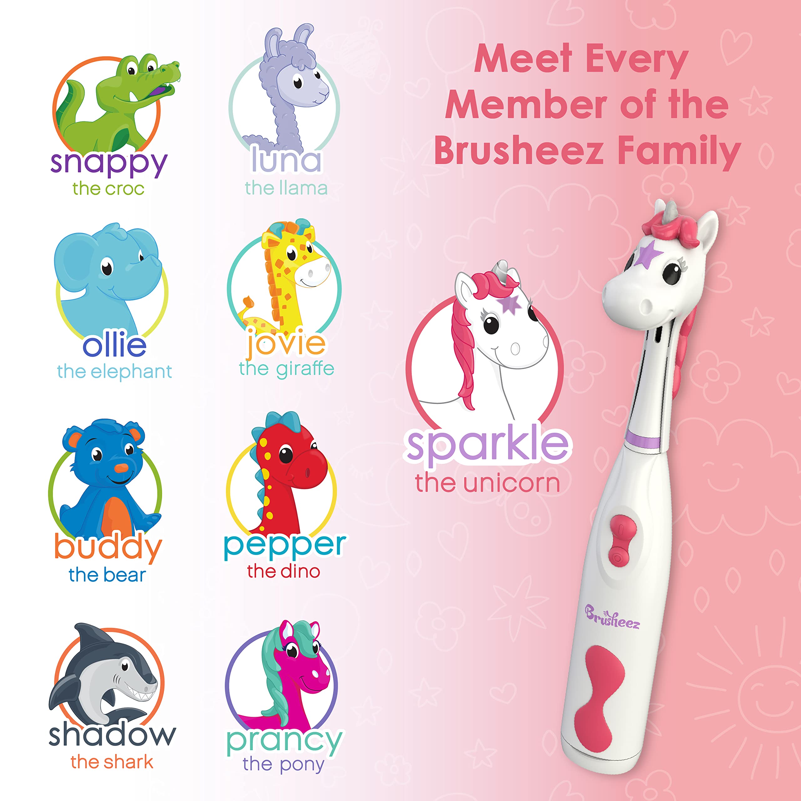 Animal-themed brush cover for Brusheez