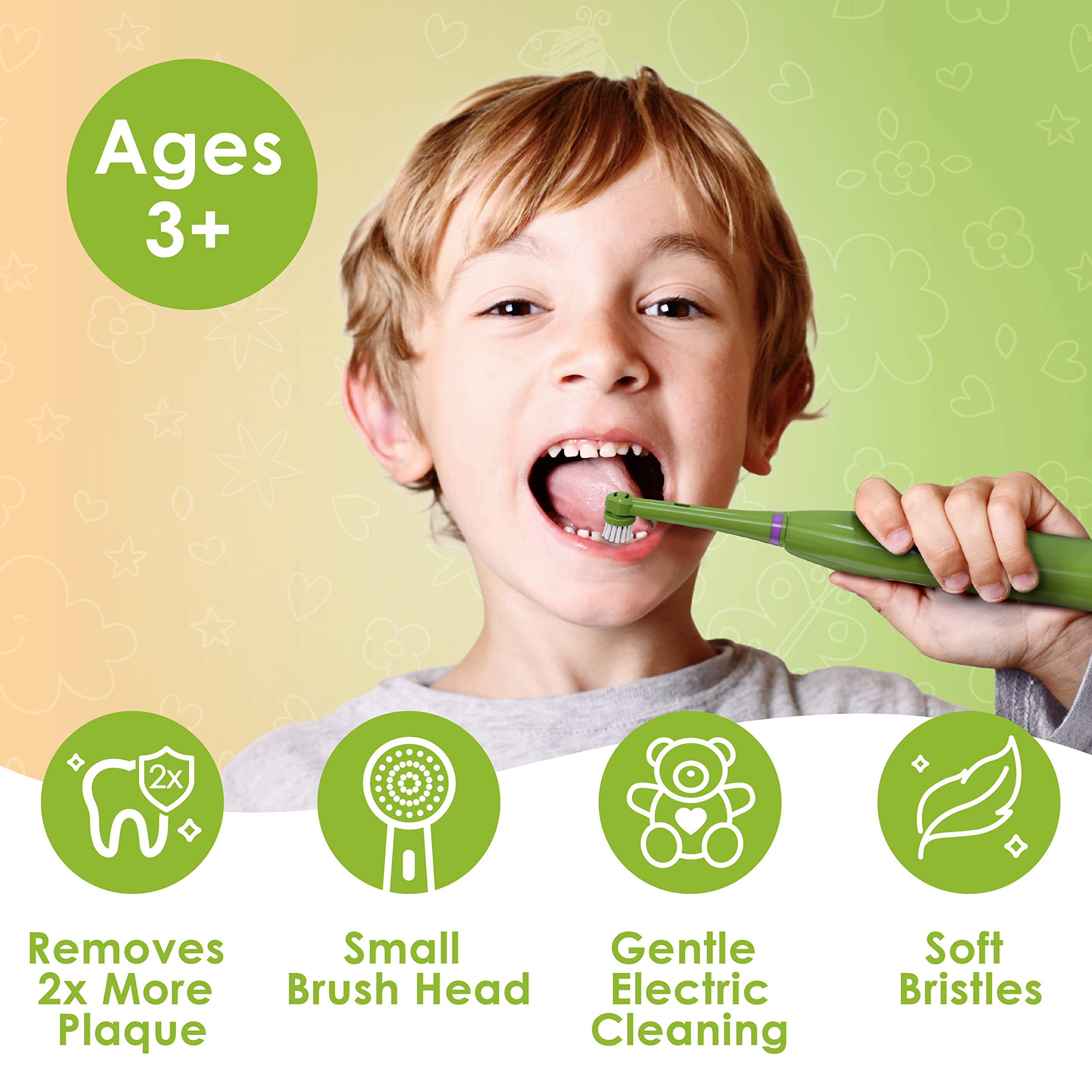 Replacement brush heads for Brusheez kids toothbrush