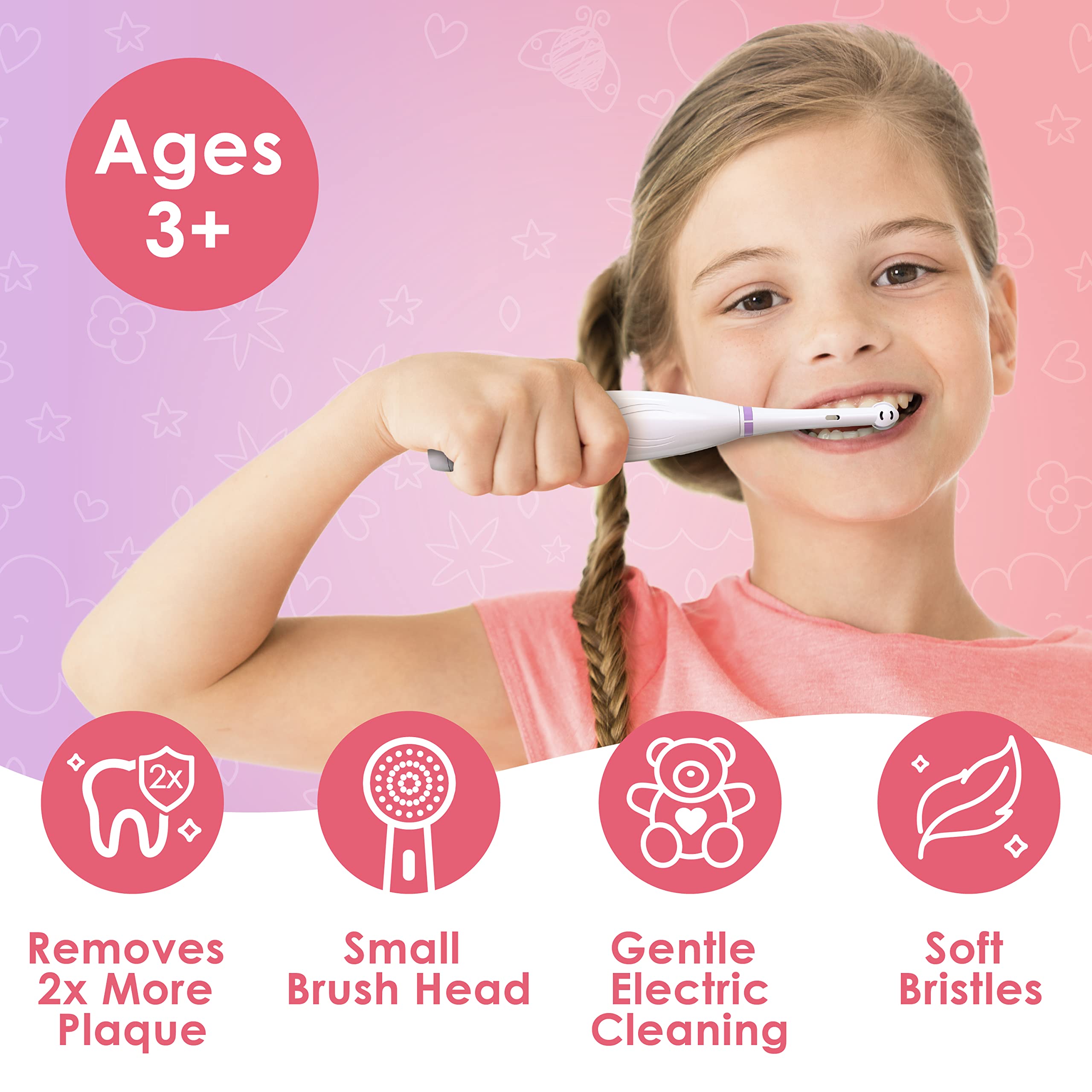 Brusheez Sparkle Unicorn toothbrush with two heads