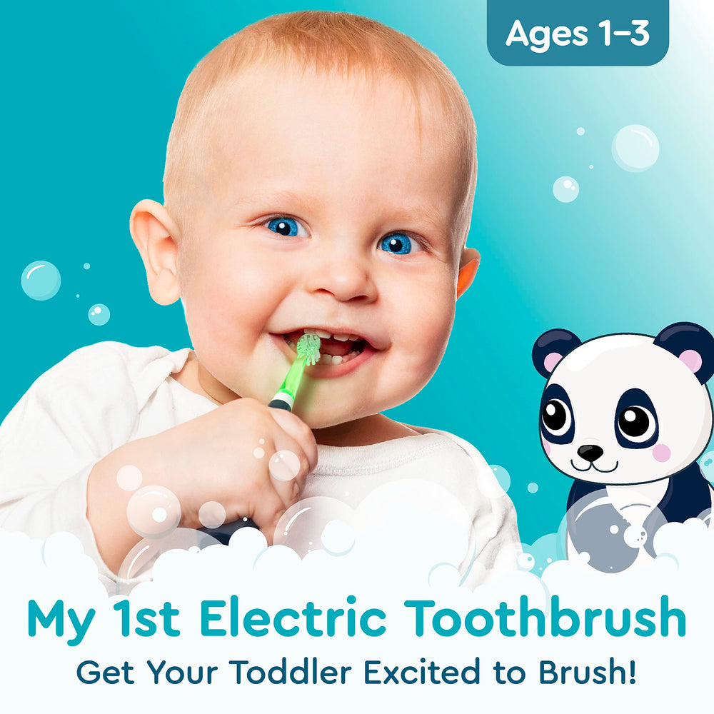 Parker the Panda Brusheez toddler toothbrush side view