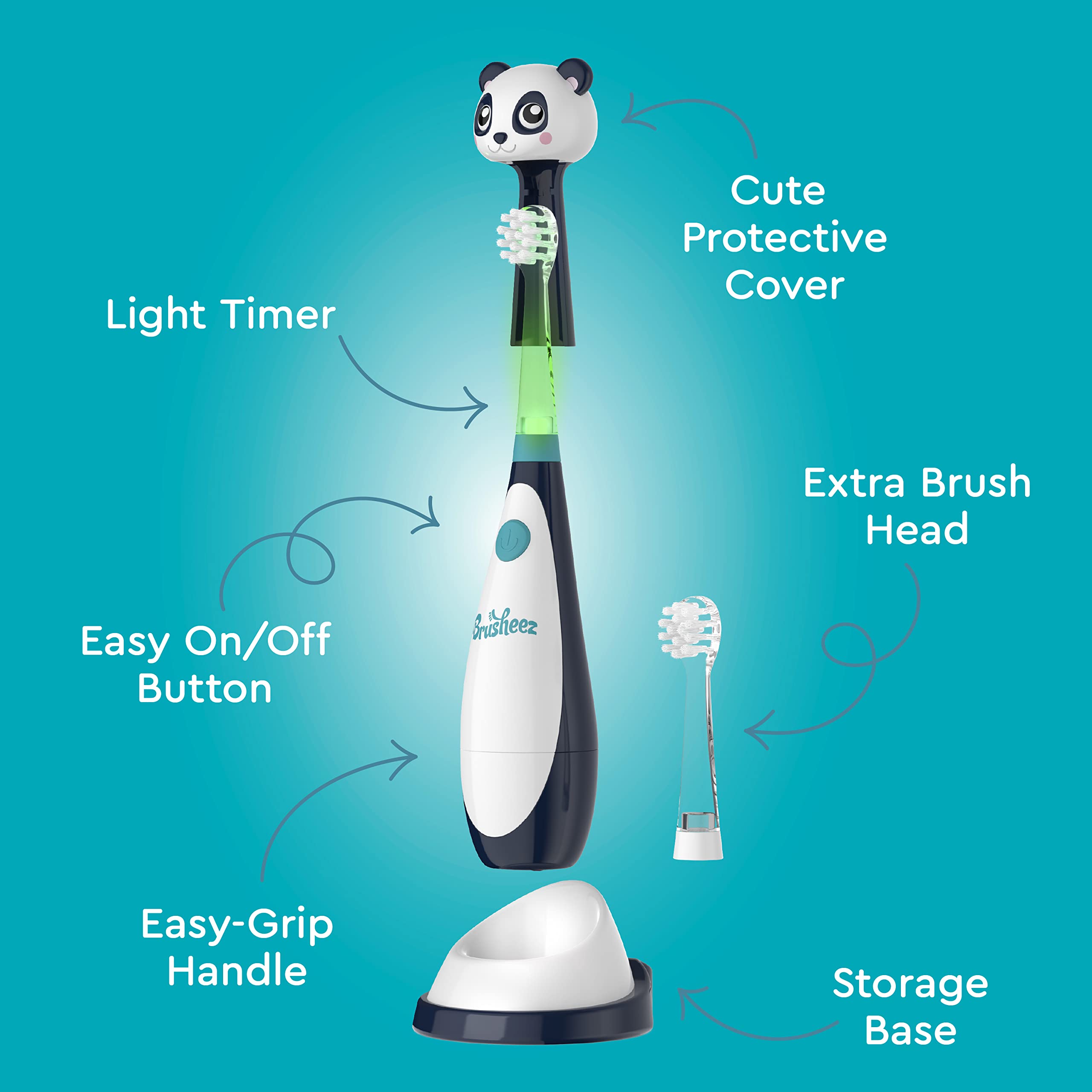 Toothbrush stand with storage for extra head