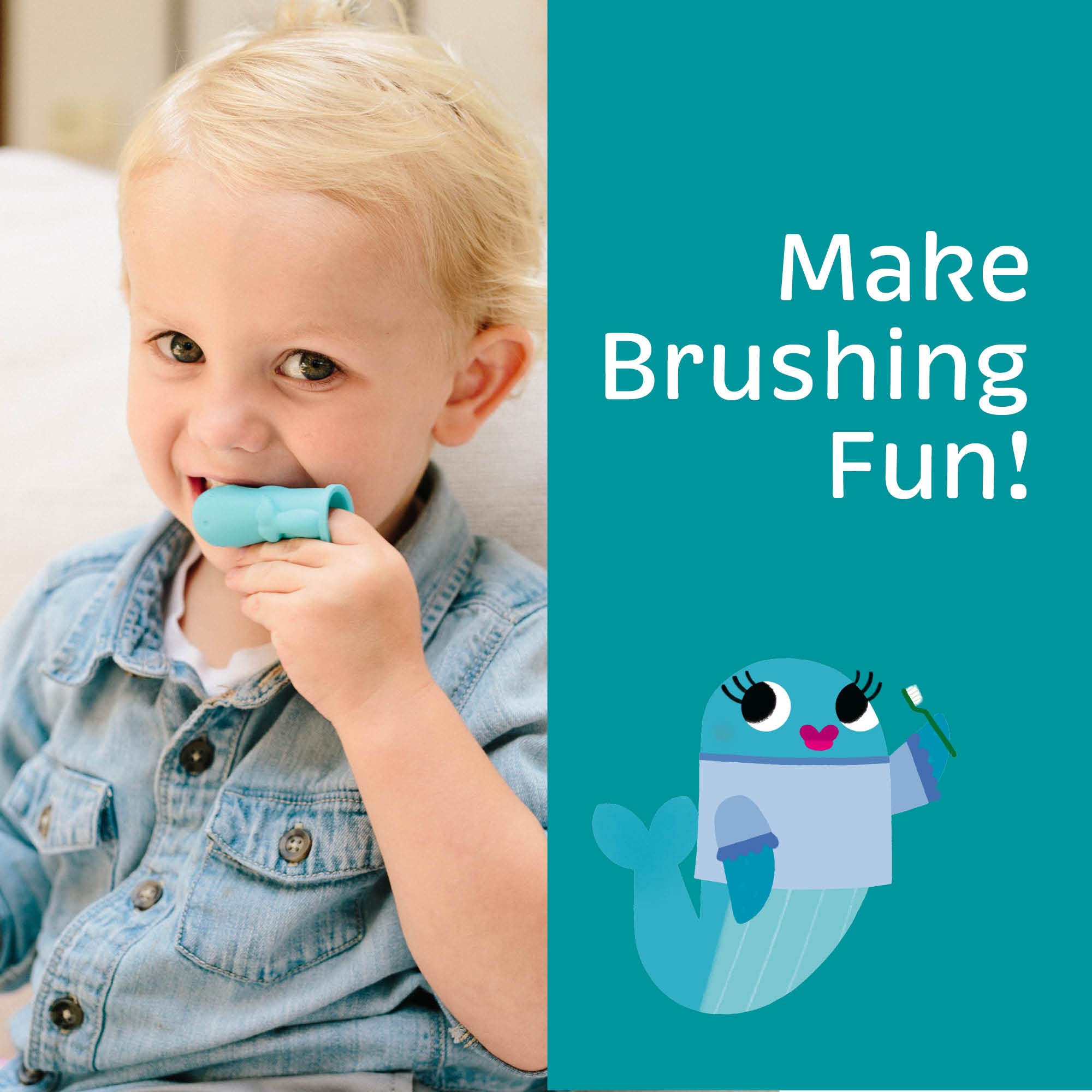 Close-up of Brushies Pinkey Pig toothbrush bristles