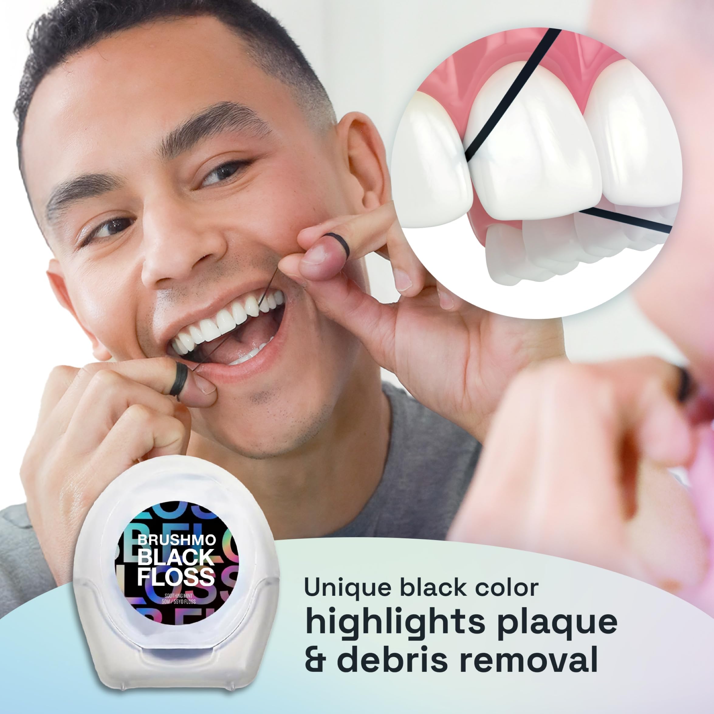 Gum-friendly wax-coated floss for a smooth flossing experience