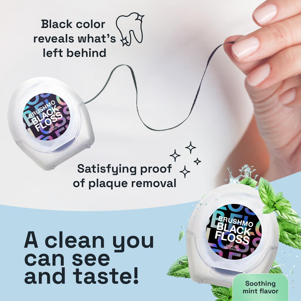 Mint-flavored dental floss for a fresh clean feeling
